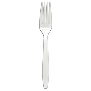 S1601W White Heavy Weight Polystyrene Forks (Bulk) -