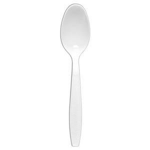 S2601W White Heavy Weight Polystyrene Spoons (Bulk) -