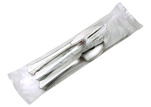 REFKIT3 Reflections Fork,
Knife, Spoon, Salt/Pepper, &amp;
2 ply Napkin Kits - 100