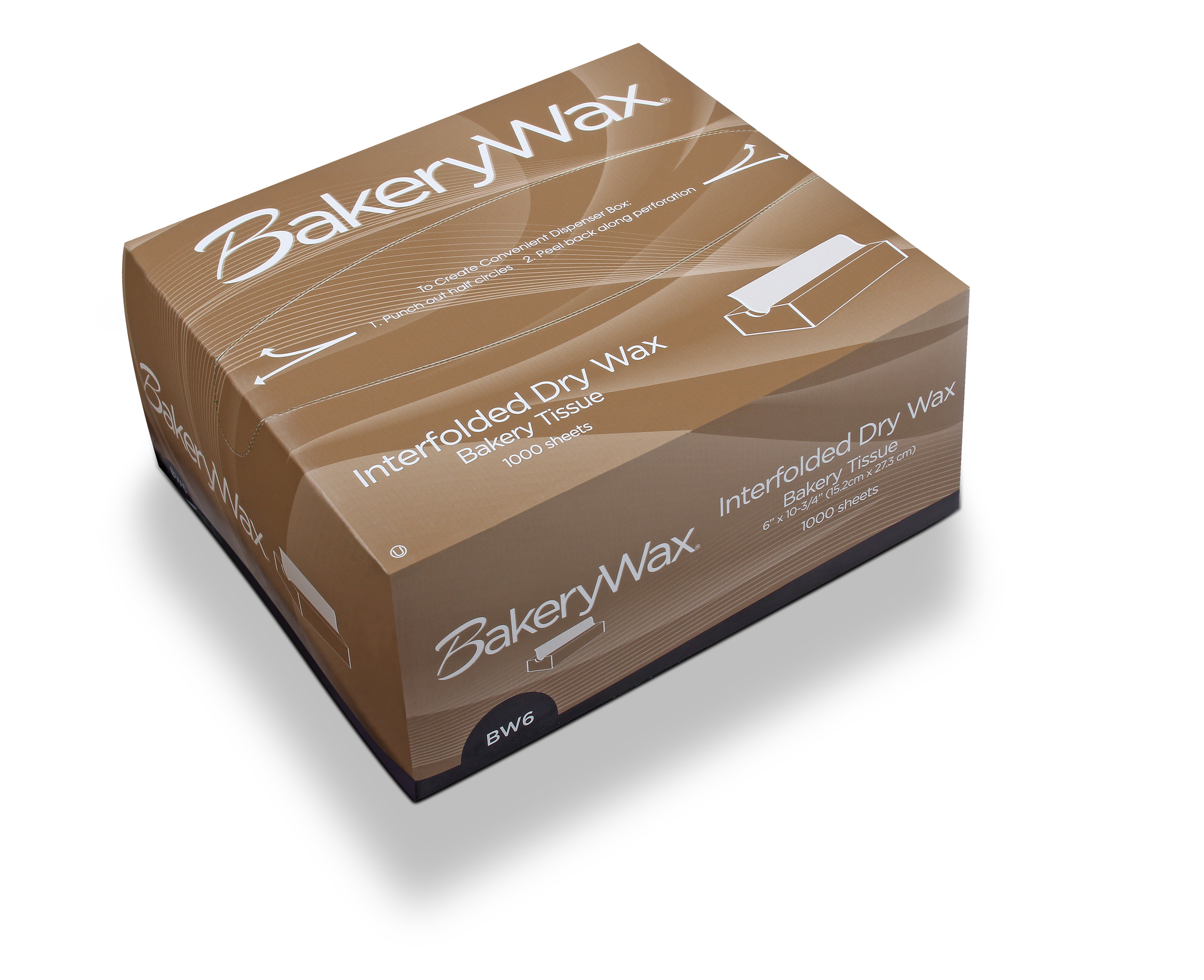 010006 BW6 BakeryWax 6&quot; x
10.75&quot; Interfolded Dry Wax
Tissue - 10000(10/1000)