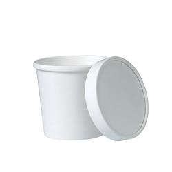 PFC12WCOM White Flexstyle  12oz. Paper Food Container &amp; 