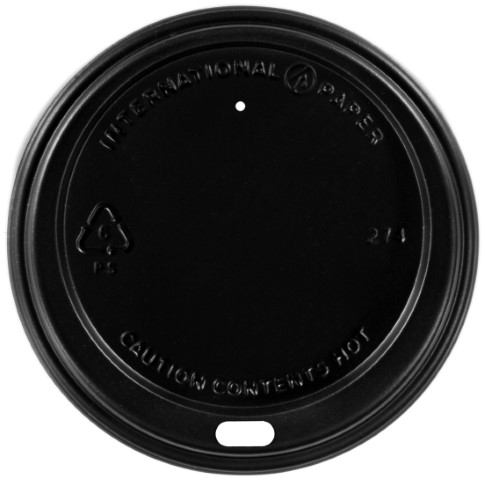 TLB316-0004 Black Dome Sipper Hot Cup Lids (10 oz. to 24