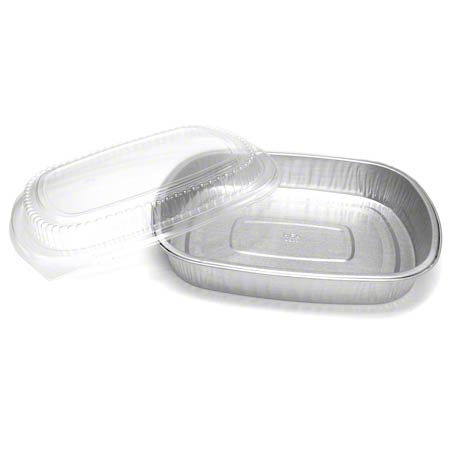 4203-70-50CWDL Large Silver 
Entree Container with Dome Lid 
(Gourmet-To-Go) - 50