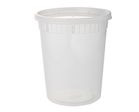 DC32240C Clear 32oz. Injection  Mold Deli Containers w/ Lids - 