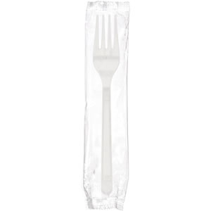 P1405FW White Med 
Hvy Weight Polypropylene 
Individually Wrapped Forks - 
1000