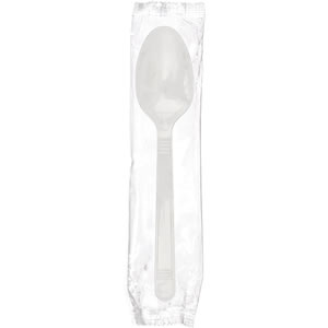P2405FW White Med Hvy Weight
Polypropylene Individually
Wrapped Spoons - 1000