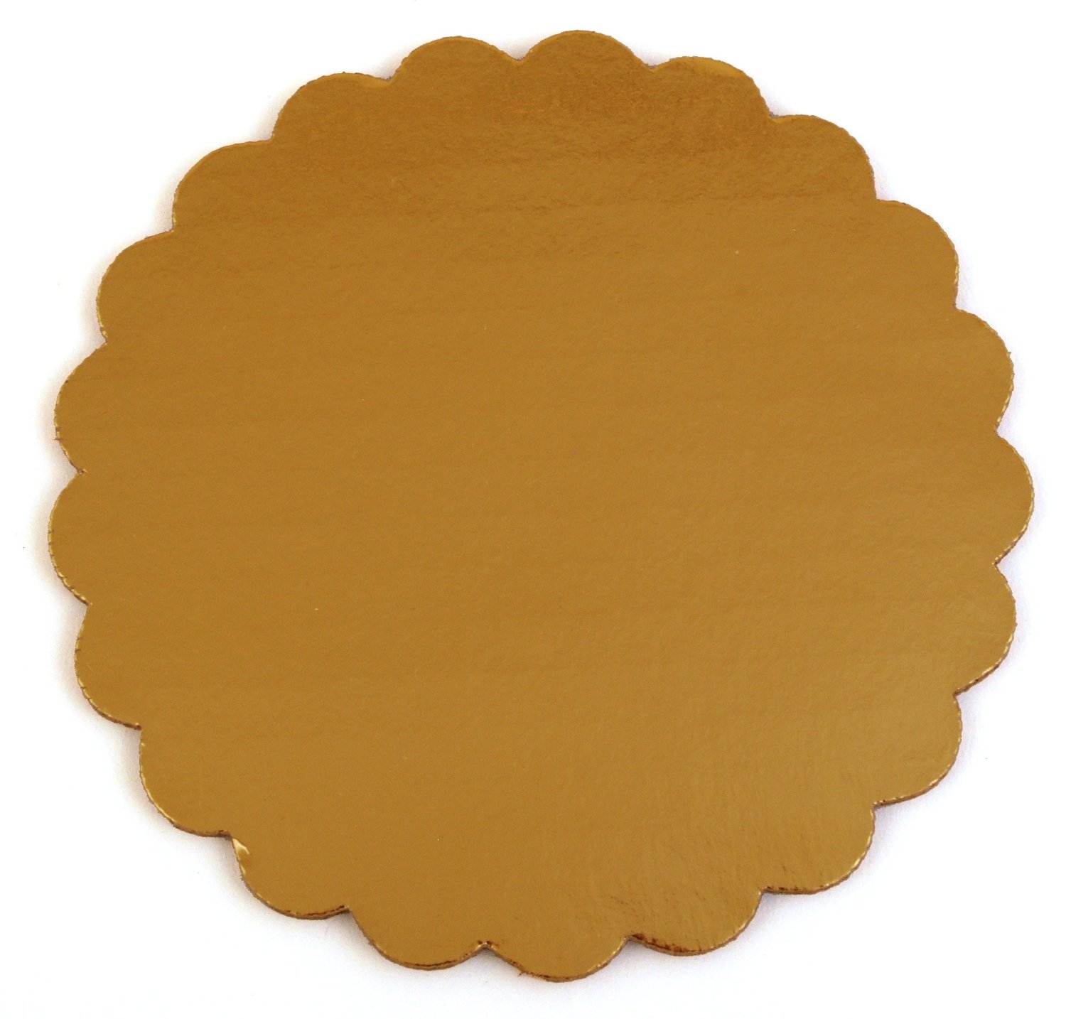 1615 Gold 10&quot; Full Scalloped Cake Circle - 200