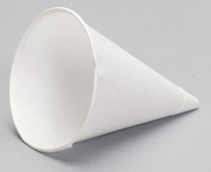 CC45 4.5oz Rolled Rim Paper  Cone Cup - 5000 (25/200)