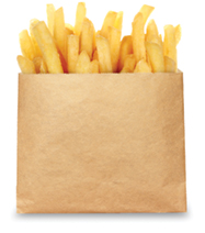 300049 EcoCraft 5.5&quot;x4.5&quot; GR  French Fry Bags - 1000