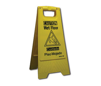 9152W Yellow Wet Floor Sign (English/Spanish) - 1