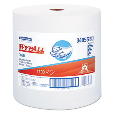 34955 White X60 Jumbo Roll Wipers - 1(1100)