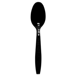 S2601B Black Heavy Weight Polystyrene Spoons (Bulk) -