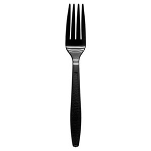 S1601B Black Heavy Weight  Polystyrene Forks (Bulk) - 
