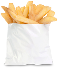 450011 White 5&quot;x1&quot;x4.5&quot; Grease  Resistant French Fry/Sandwich 