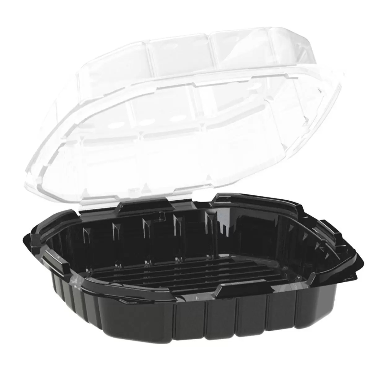 4669020 CF991 9&quot;x9&quot; 1-Comp. 
Crisp Food Hinged Containers - 
100
