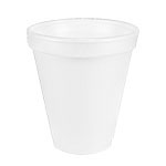 12J16 White 12 oz. Foam Drink Cups - 1000(40/25)