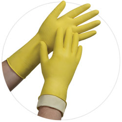 LXL6500 Ex-Large Yellow
Flocklined Dish Gloves - 12
