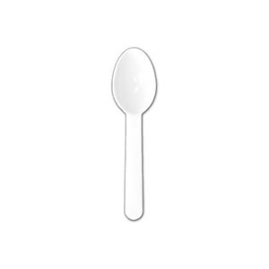 P2103W White Polypropylene Taster Spoons - 3000