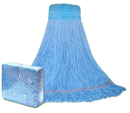 CLM-303LWB Large Blue 4 Ply
Blended Launderable Mop - 1
