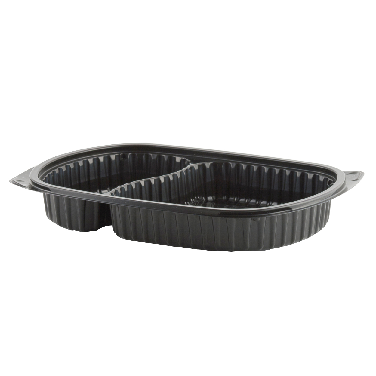 4540712 M712 MicroRave Black 2 Comp. Microwavable Platter