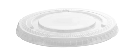 3198FL Super Sips Clear 98mm Flat Lids No Slot - 1000