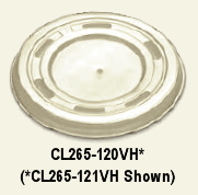 CL265-120VH/121VH Clear  Hot/Cold Vented Lid (Fits 