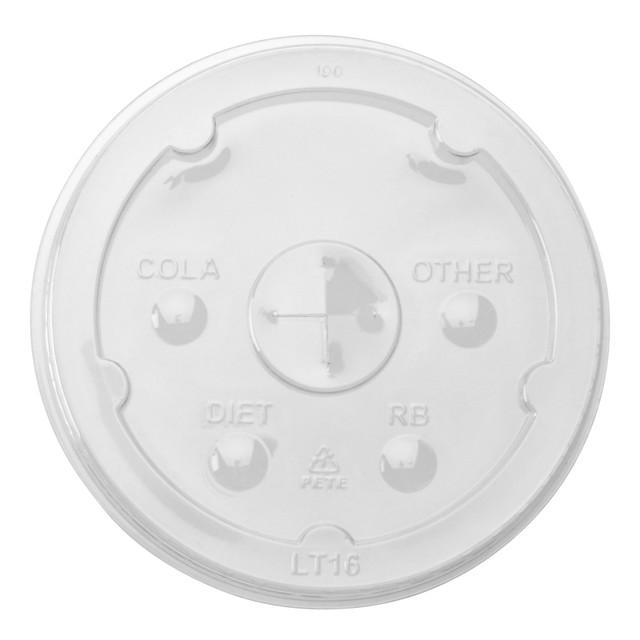 LT16R Clear Slot Lids f/ 22T  Souvenir Cups - 1000