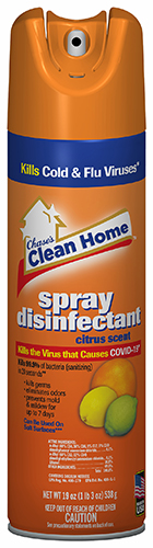 419-0425 Chase&#39;s Clean Home  Citrus Spray Disinfectant - 12 