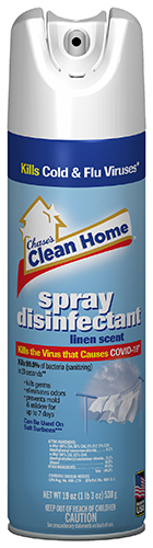 419-0427 Chase&#39;s Clean Home  Linen Spray Disinfectant - 12 